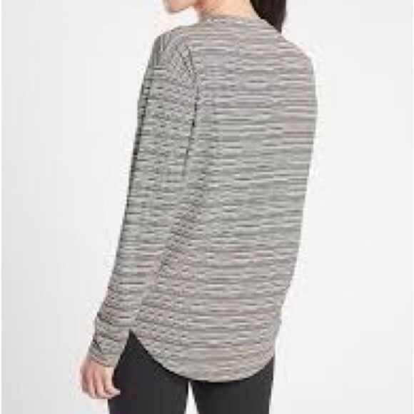 Athleta Cloudlight Stratus Striped Black and White Women’s Top Size 1X - Picture 2 of 7